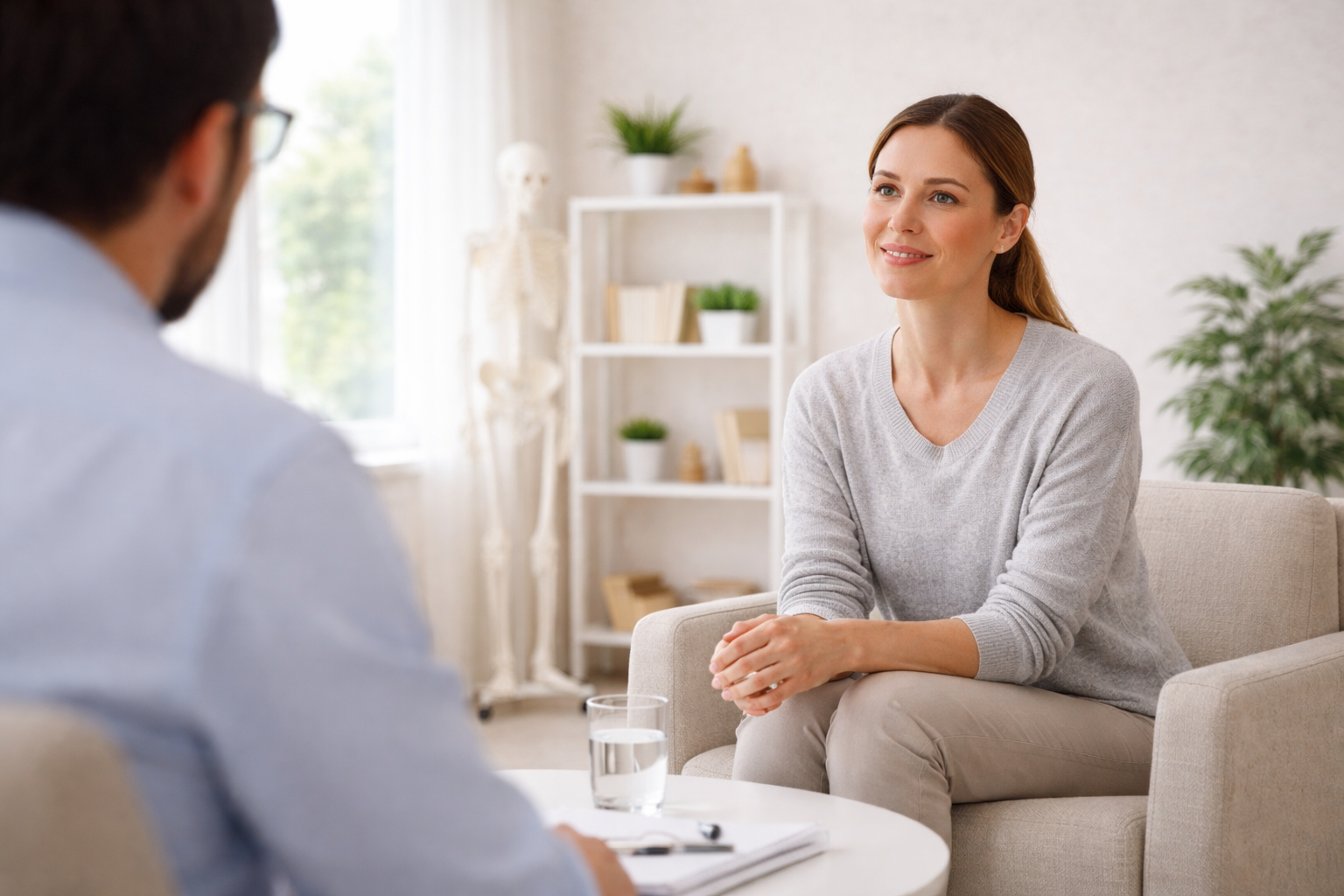 Beratungsszene in der Praxis